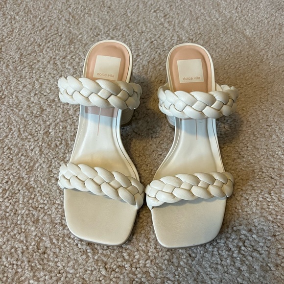 Dolce Vita Cream Braided Natie Heel 8 NEW - Picture 2 of 6